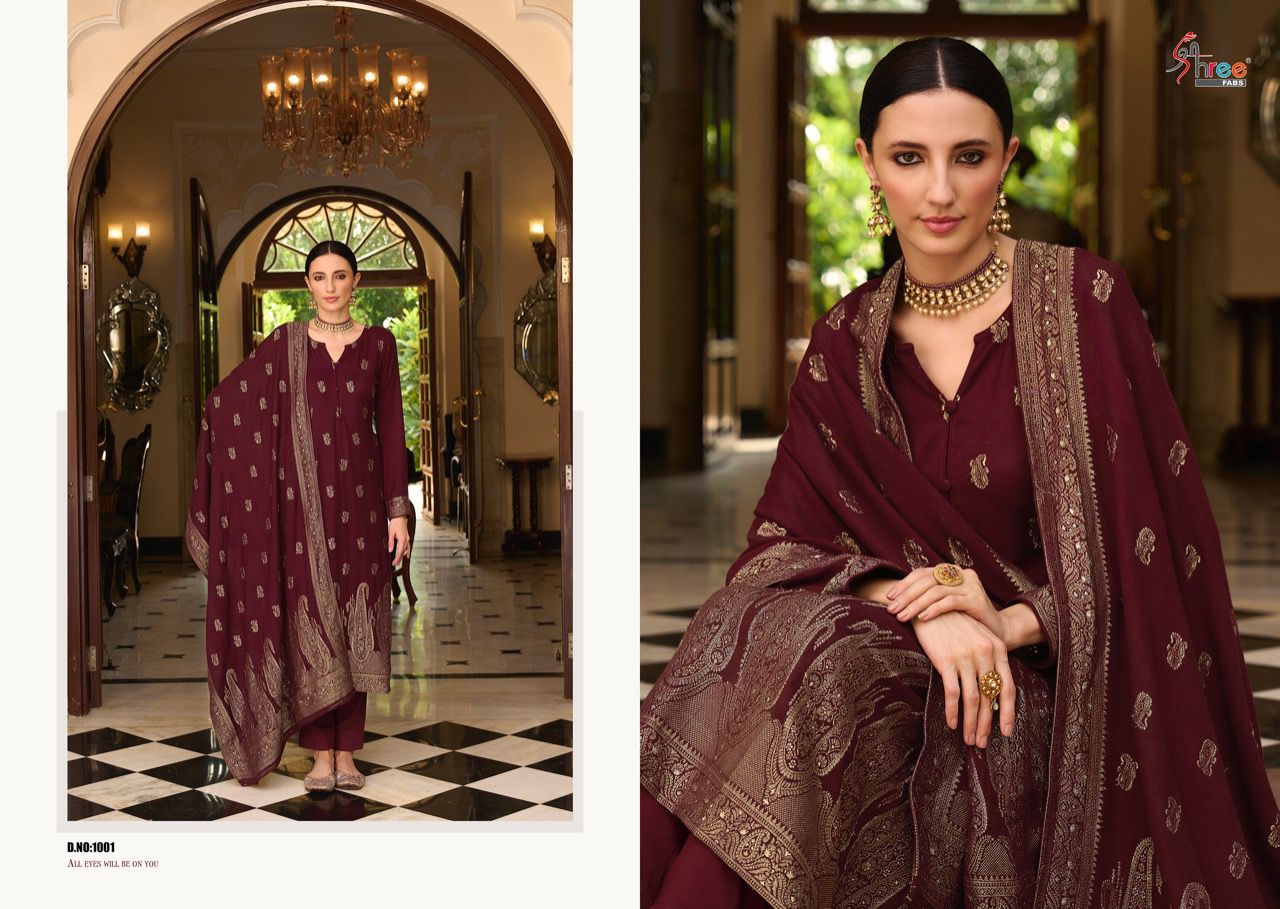 Shree Shiddat Fancy Festive Wear Pure Viscose Pashmina Printed Dress Material Collection 